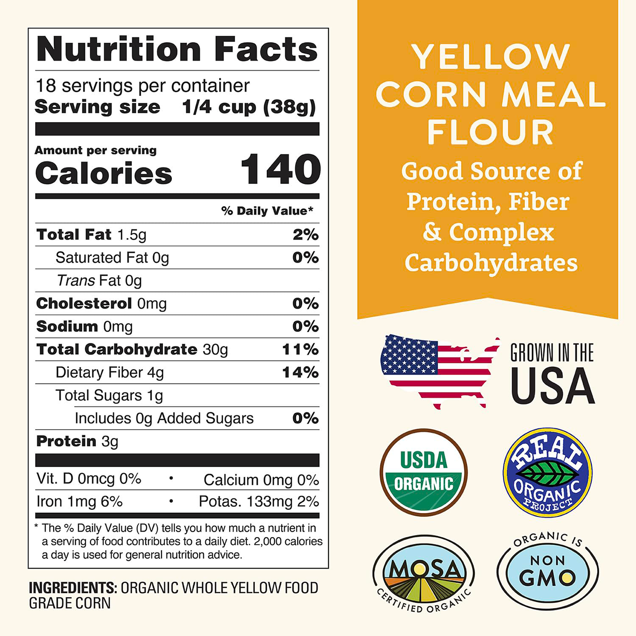 Yellow Corn Meal - Organic