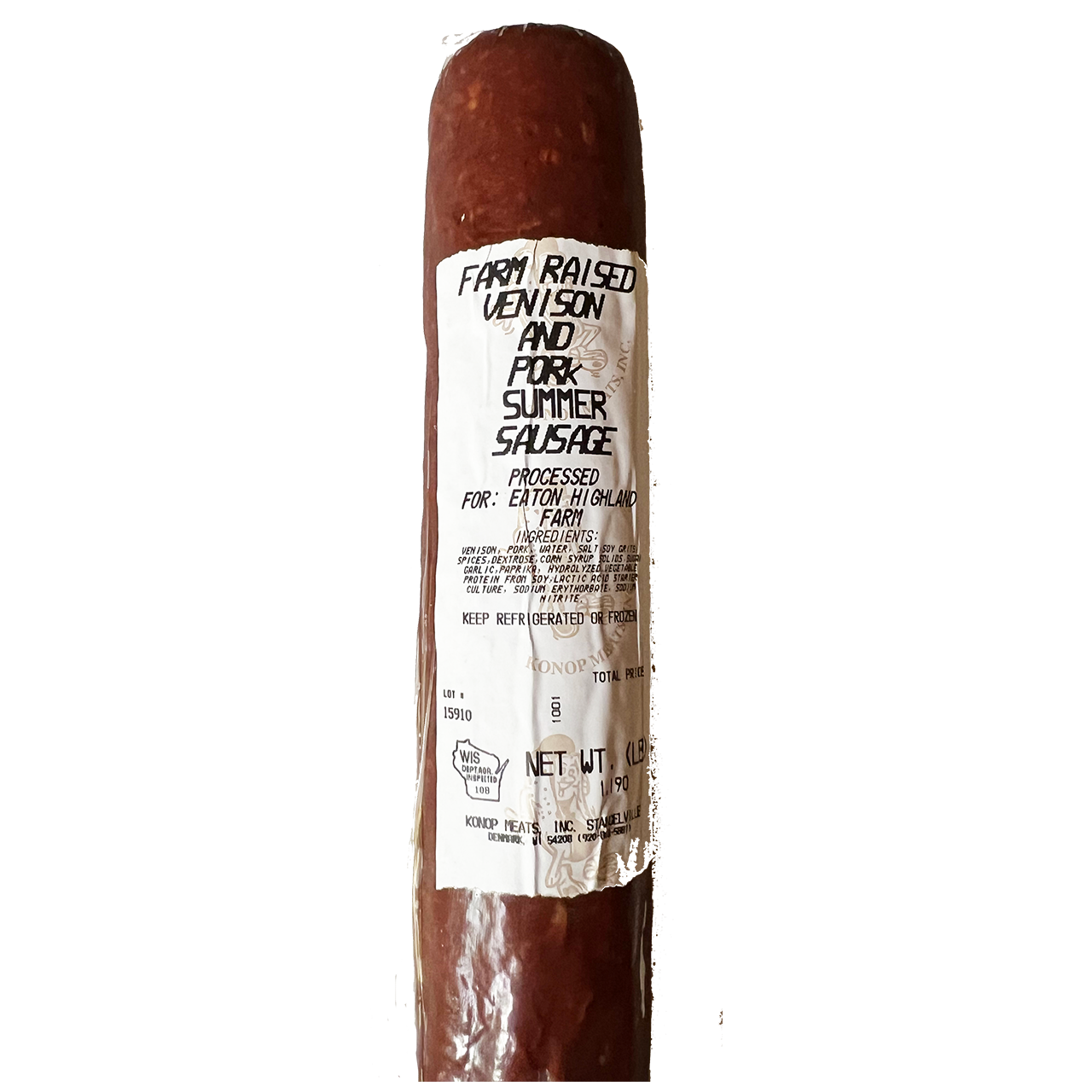 Red Deer & Pork Summer Sausage - Farm Raised