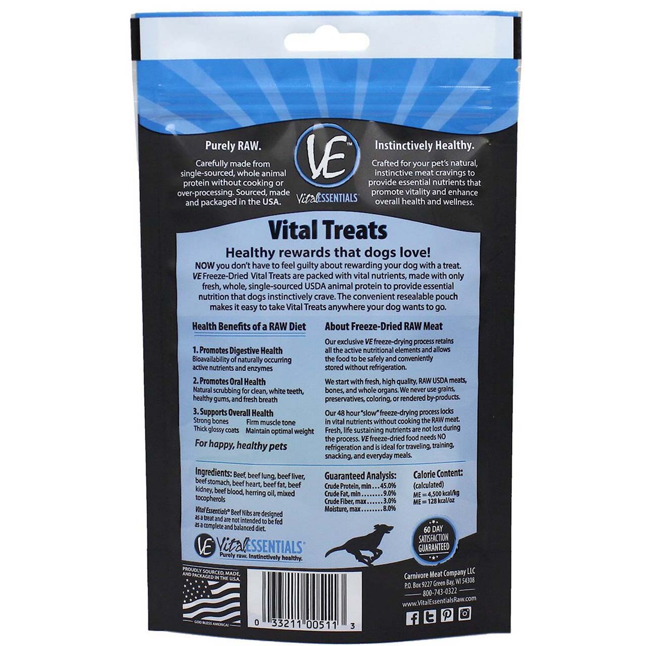 Beef Nibs Freeze-Dried Raw Dog Treats