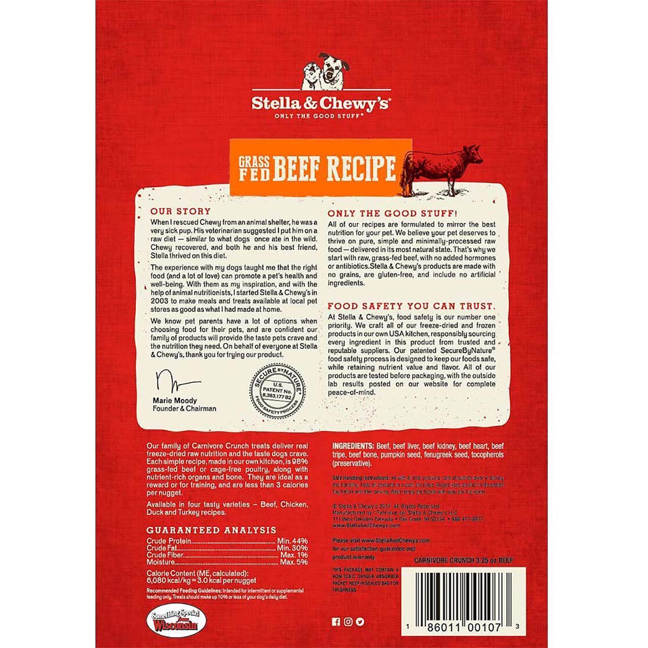Carnivore Crunch Grass-Fed Beef Recipe Freeze-Dried Raw Dog Treats