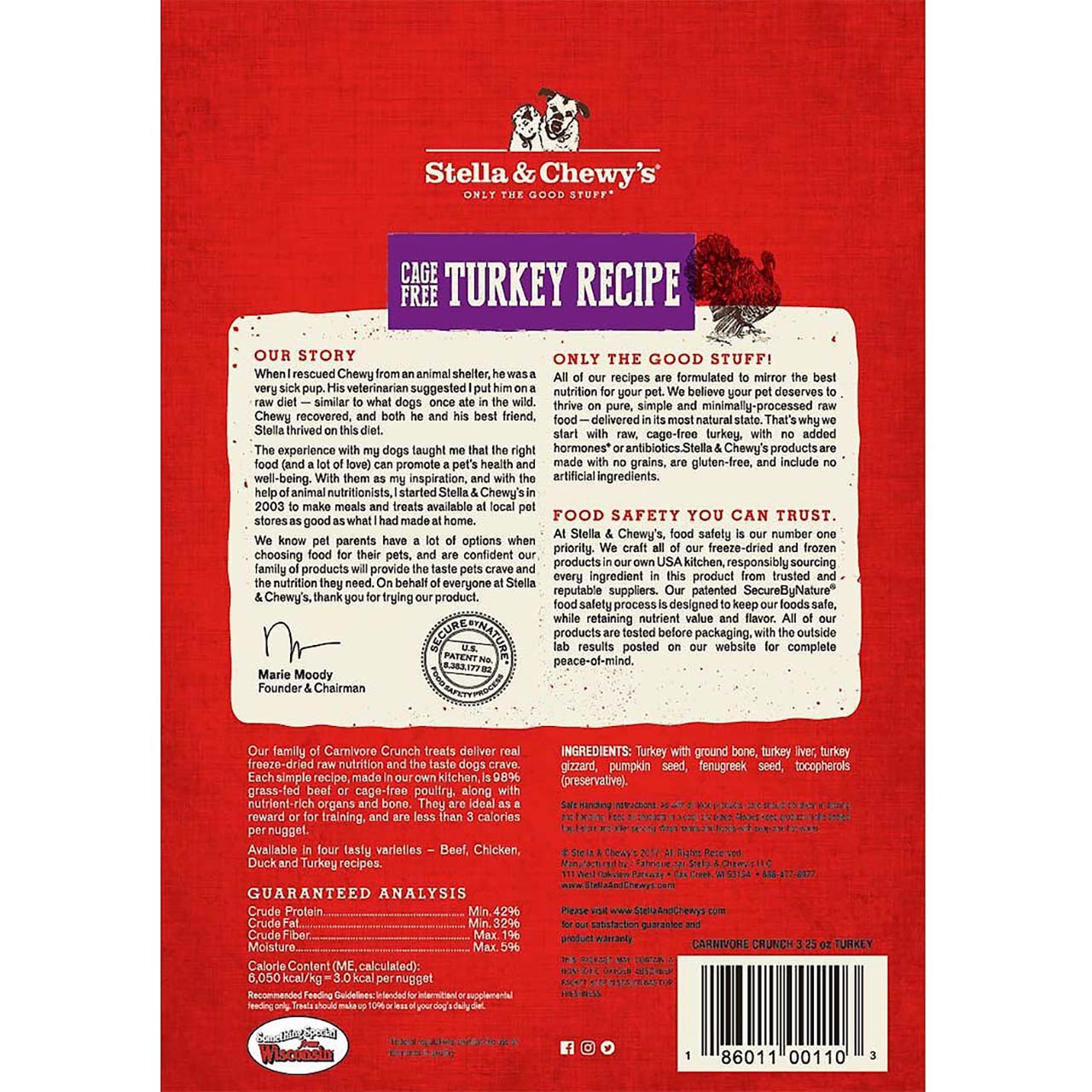 Carnivore Crunch Cage-Free Turkey Recipe Freeze-Dried Raw Dog Treats