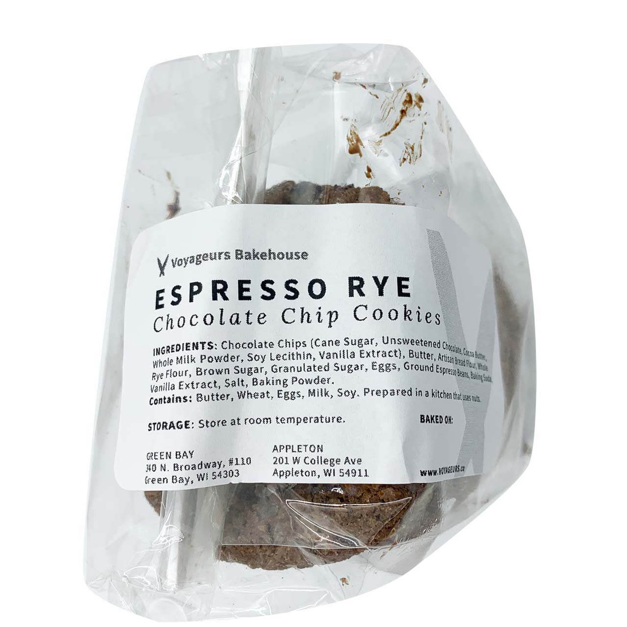 Espresso Rye Chocolate Chip Cookies - 6 pack