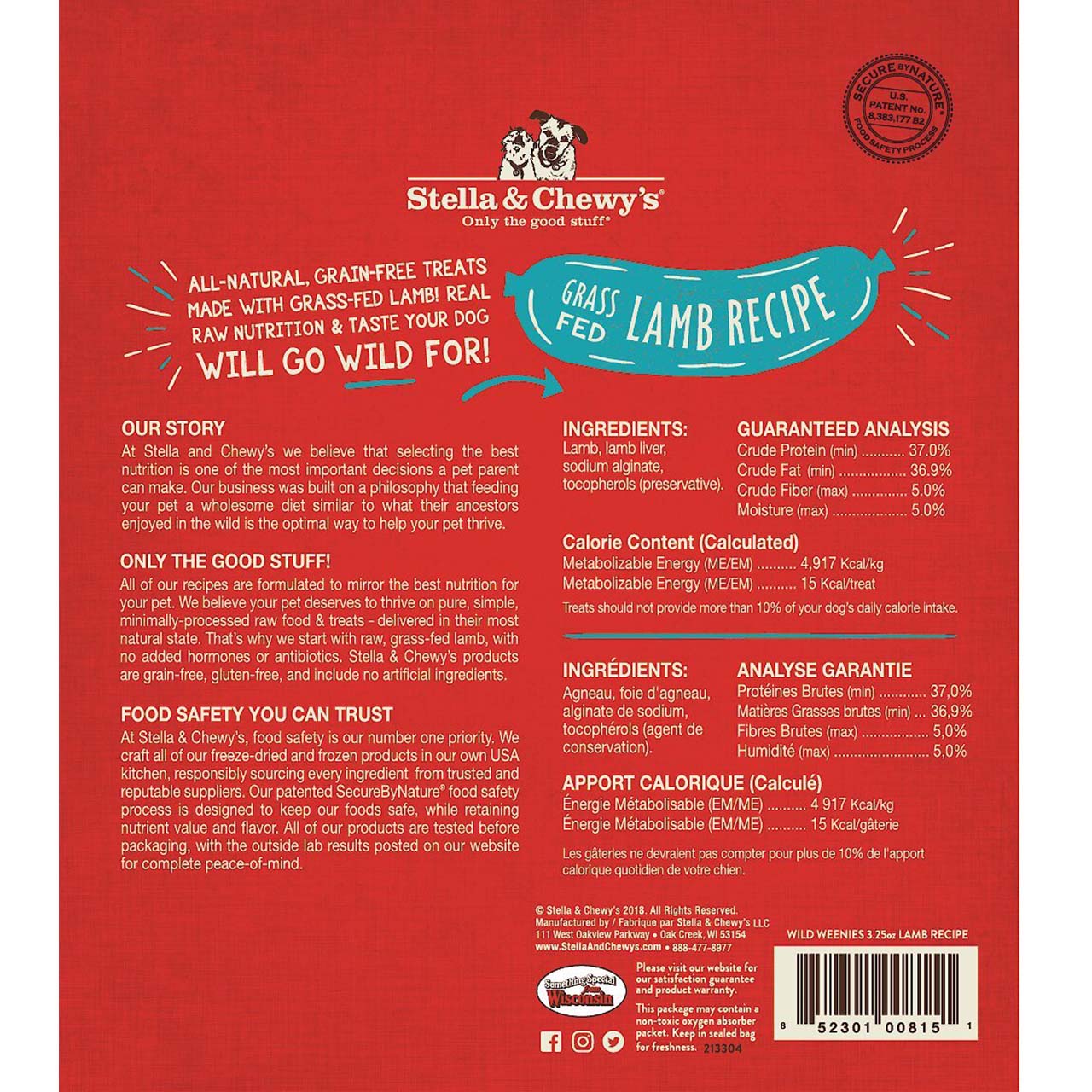Lamb Wild Weenies Freeze-Dried Raw Dog Treats