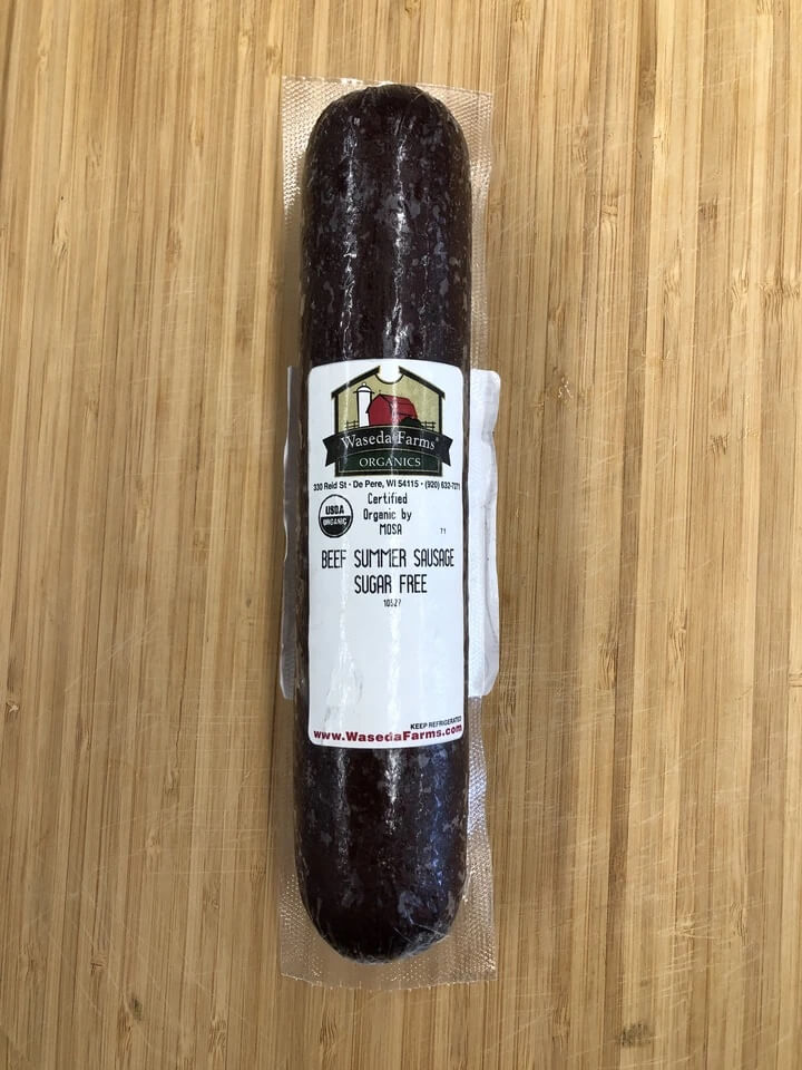 Beef Summer Sausage Sugar Free - Uncured - Organic