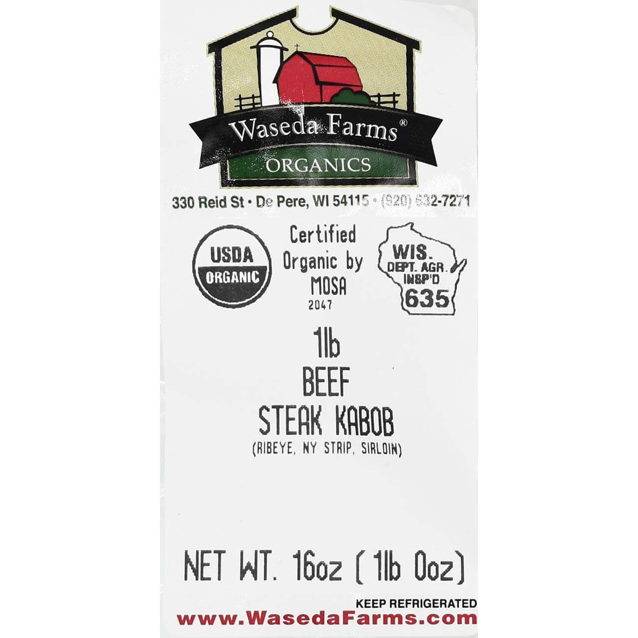 Beef Steak Kabob Meat - Organic