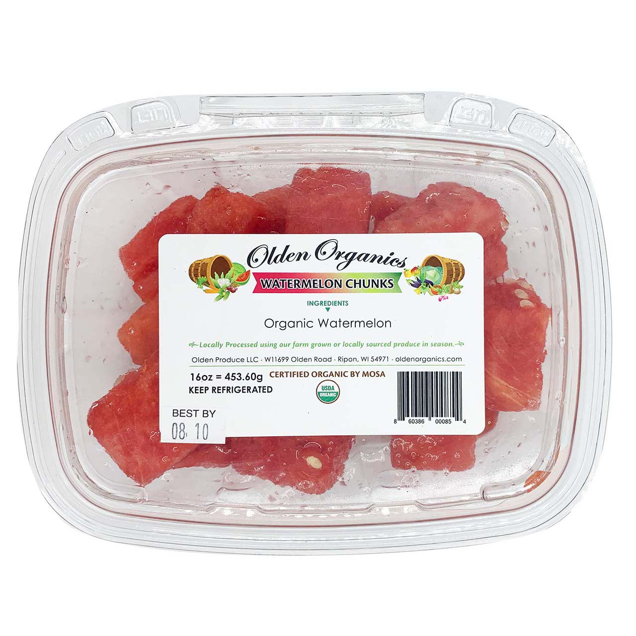 calories in 10 oz watermelon chunks