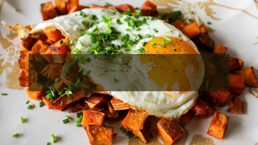 Wild Ramp Sweet Potato Hash