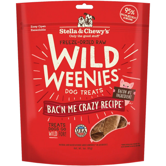 Wild Weenies Bac'n Me Crazy Recipe Freeze-Dried Raw Dog Treats