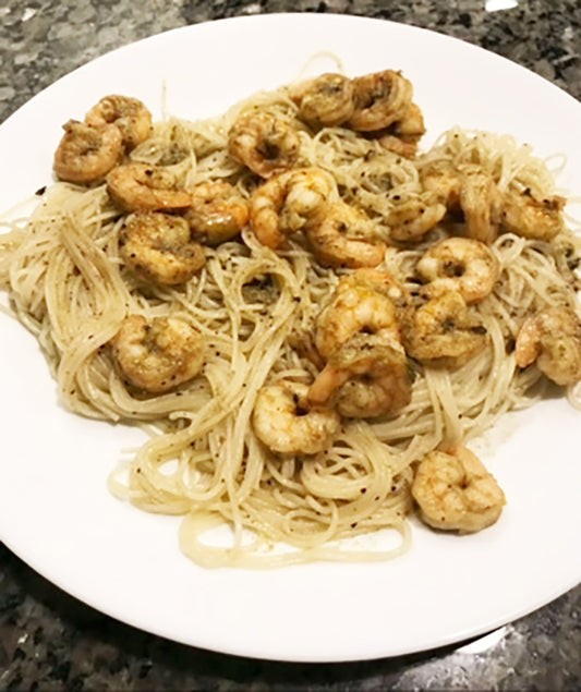 Garlic Herb Shrimp with Pasta