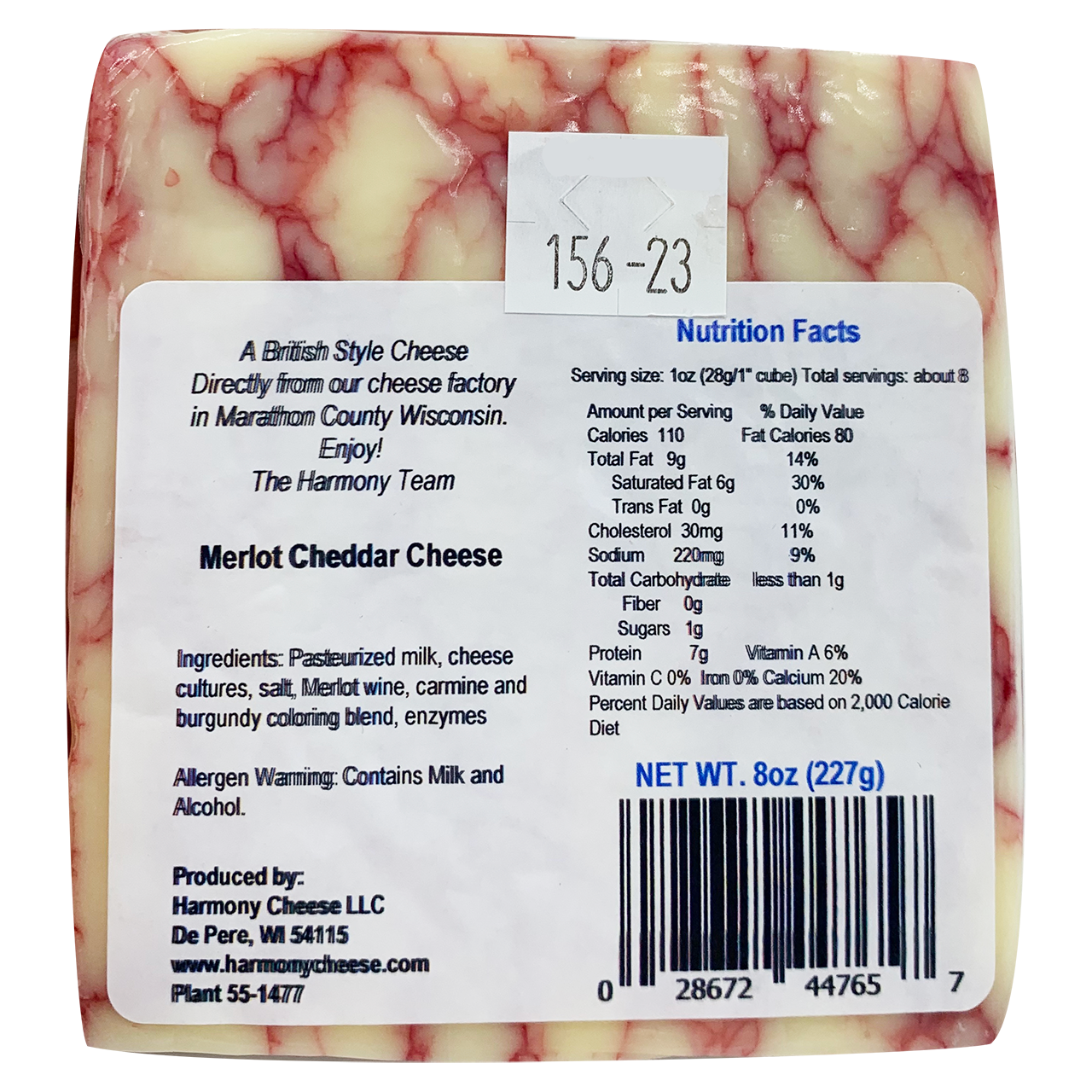Merlot Wine Infused Cheddar Cheese