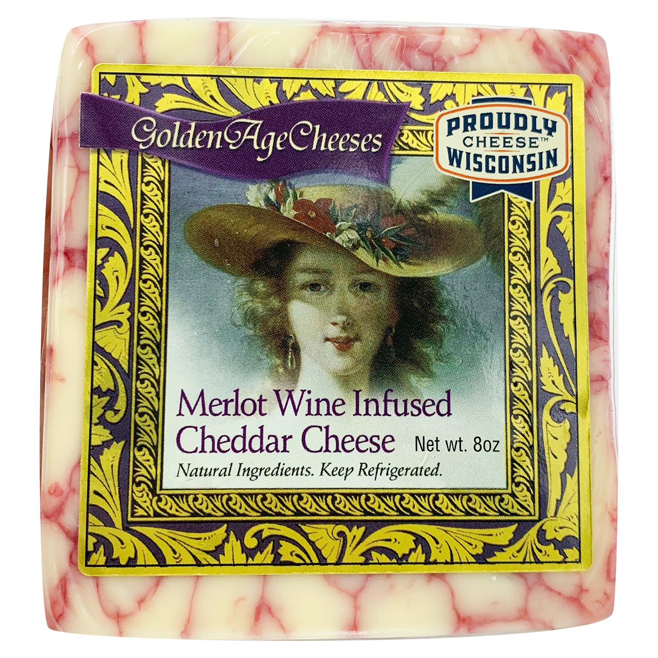 Merlot Wine Infused Cheddar Cheese