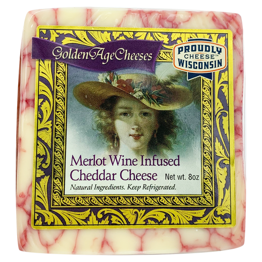 Merlot Wine Infused Cheddar Cheese