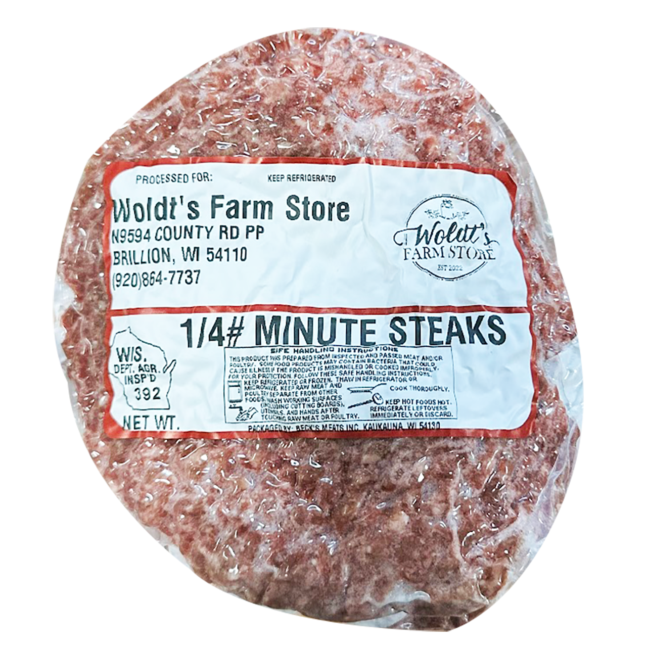 Minute Steaks - 1/4 lb. - 4 Per Package