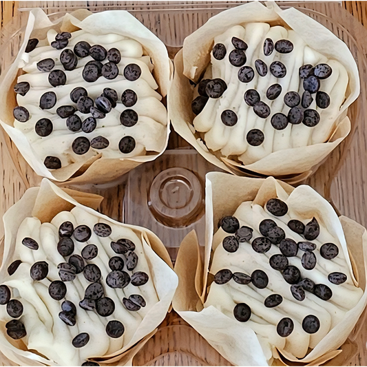 Vanilla Cupcake w/Buttercream Icing & Mini Choc Chips - Gluten Free - 4 pack
