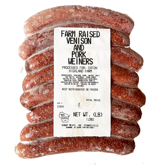 Red Deer & Pork Weiners - Farm Raised