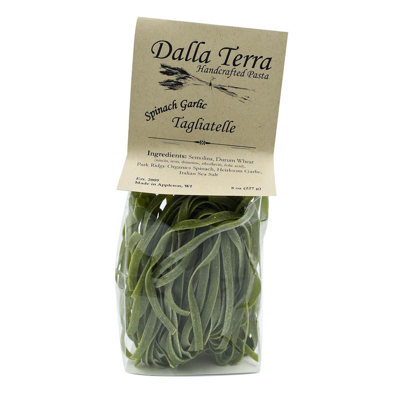 Spinach Garlic Tagliatelle