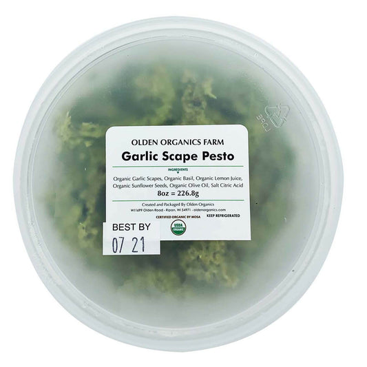 Garlic Scape Pesto (Cheese & Nut Free)