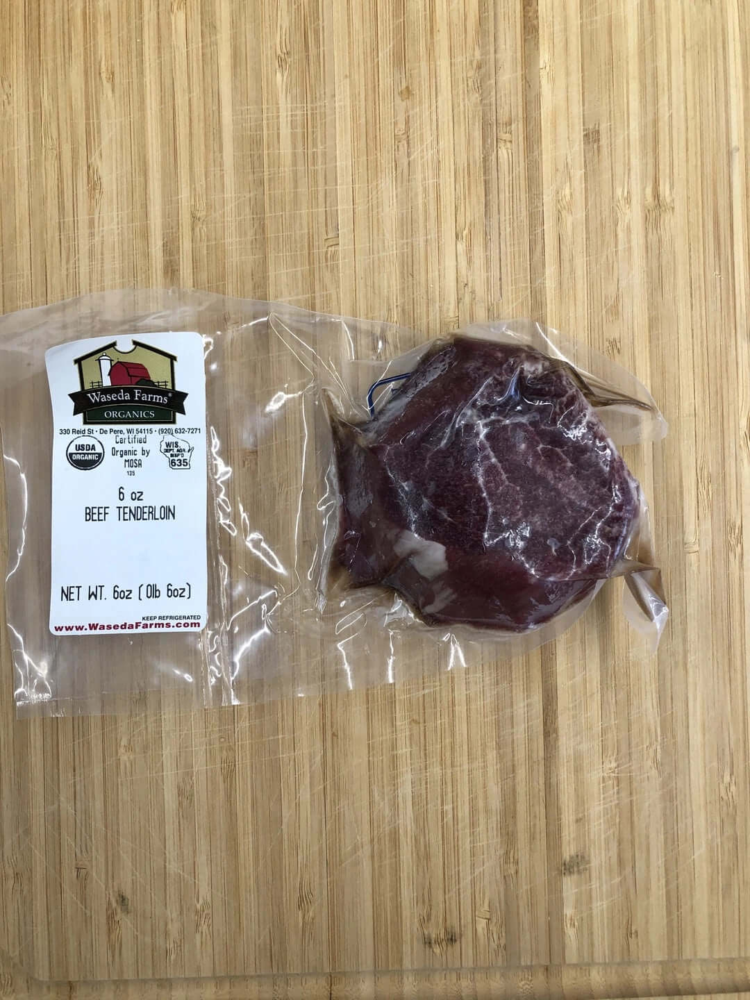 Beef Tenderloin - 8 oz. - Organic